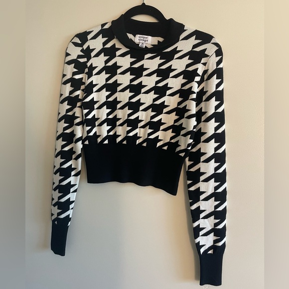Unique Vintage Houndstooth Sweater - Picture 1 of 4